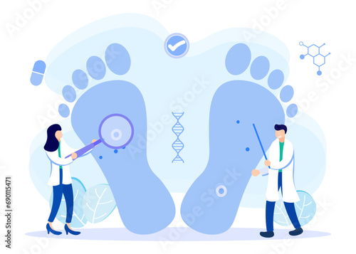 Illustration vector graphic cartoon character of diagnosis