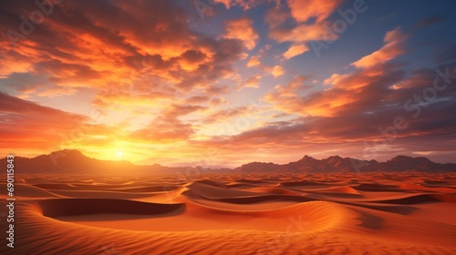 sunset in the desert © muneer art