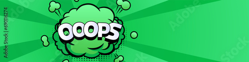 Comic banner. Explosion template.