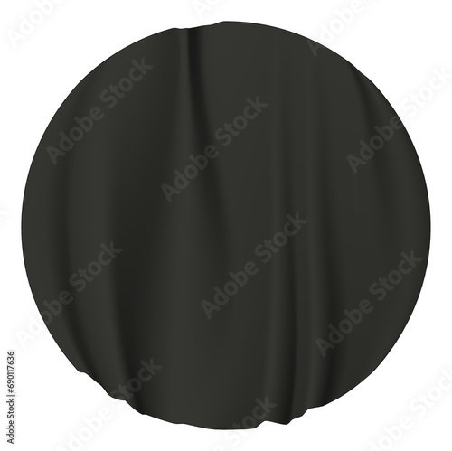 black sticker in circle shape