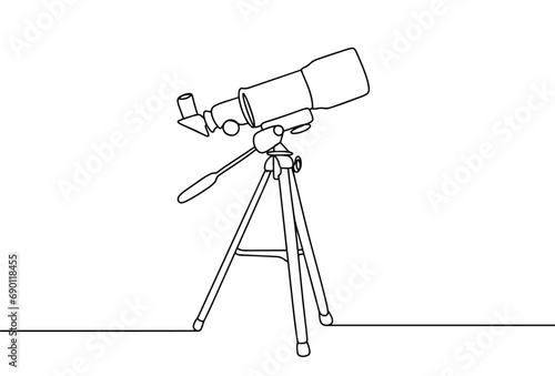 Telescope. Astronomy. One line