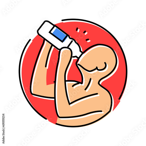 excessive thirst urination disease symptom color icon vector. excessive thirst urination disease symptom sign. isolated symbol illustration