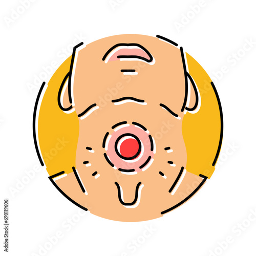 difficulty swallowing disease symptom color icon vector. difficulty swallowing disease symptom sign. isolated symbol illustration
