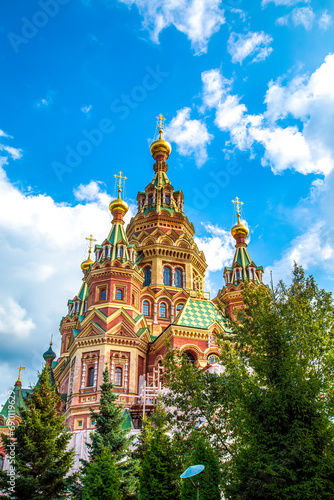 Cathedral of Peter and Paul in Peterhof. photo