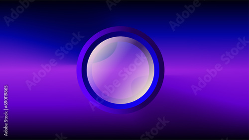 Camera glass lens glowing in the center copy space presentation background