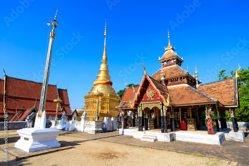 Wat Pong Sanuk Nua Thai Temple Nakhon Lampang Thailand photo