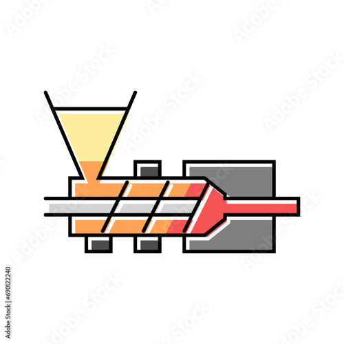 extrusion materials engineering color icon vector. extrusion materials engineering sign. isolated symbol illustration