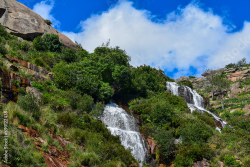 waterfall in the mountains