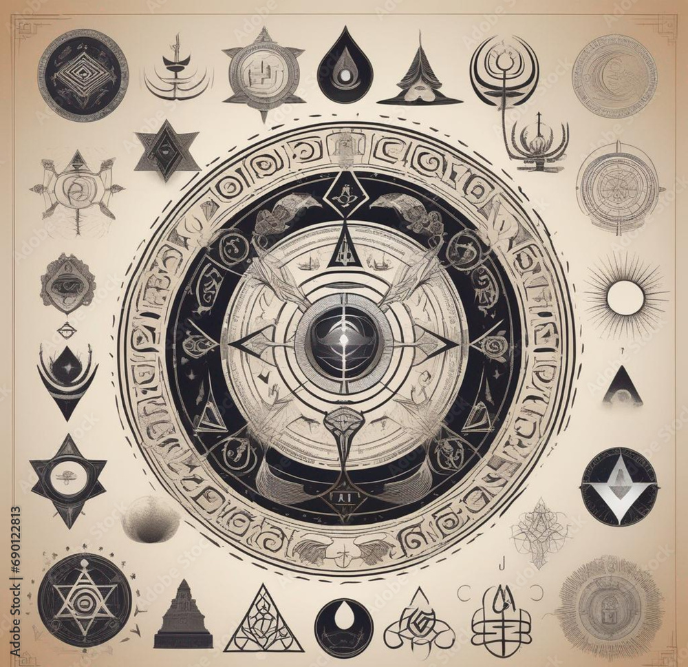 Mystical symbol, esotericism, spirit