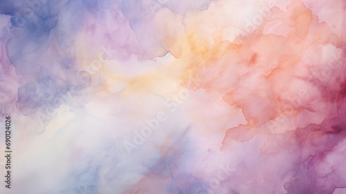An artistic abstract watercolor background with a harmonious blend of pastel tones, creating a soft, neutral, and versatile backdrop for various design projects.