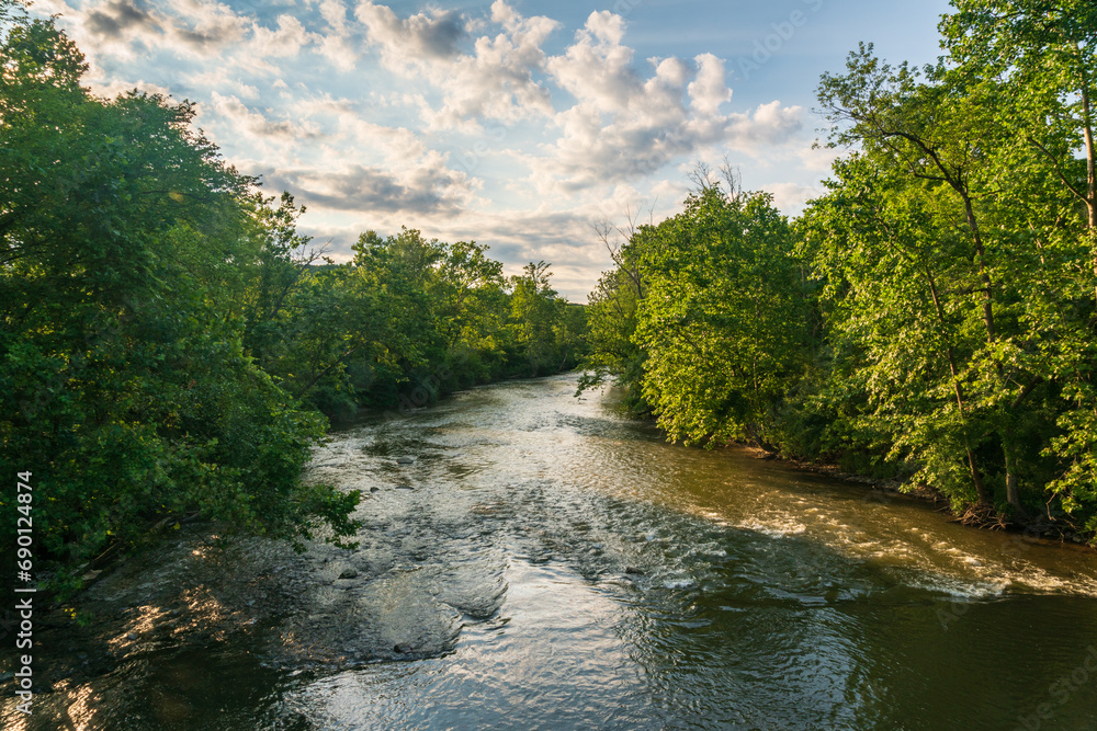 The Cuyahoga River at Cuyahoga Valley National Park in Ohio