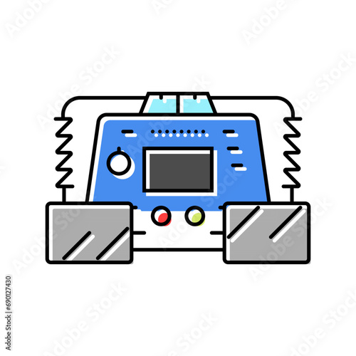 defibrillator ambulance color icon vector. defibrillator ambulance sign. isolated symbol illustration
