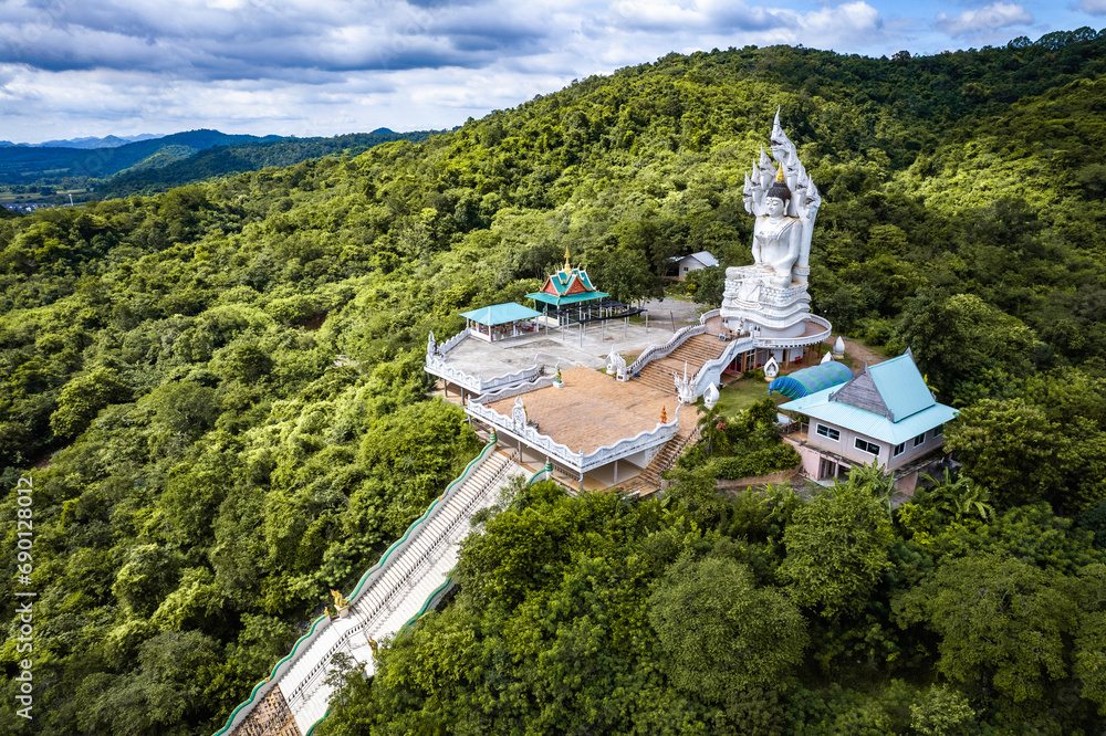 Aerial view of Wat Sa Nam Sai in Khao Yai, Thailand