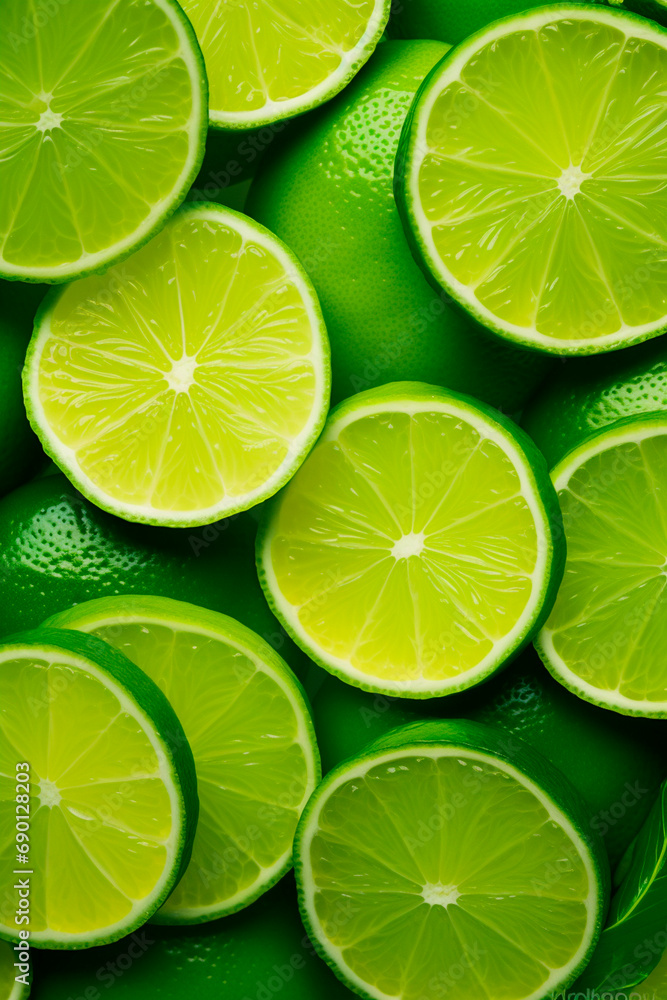 Lime in the cut has a lot of texture. Selective focus.