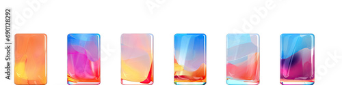 Different Glassmorphism Smartphone Transparent On Transparent Background