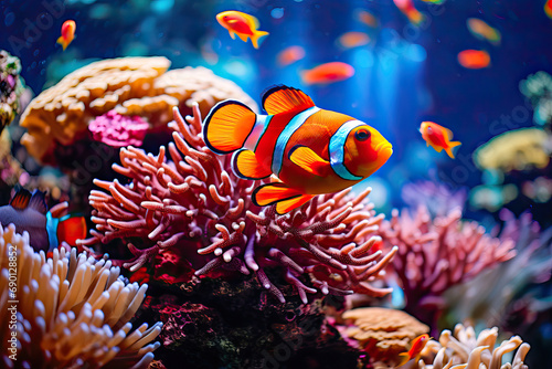 Clownfish near an anemone