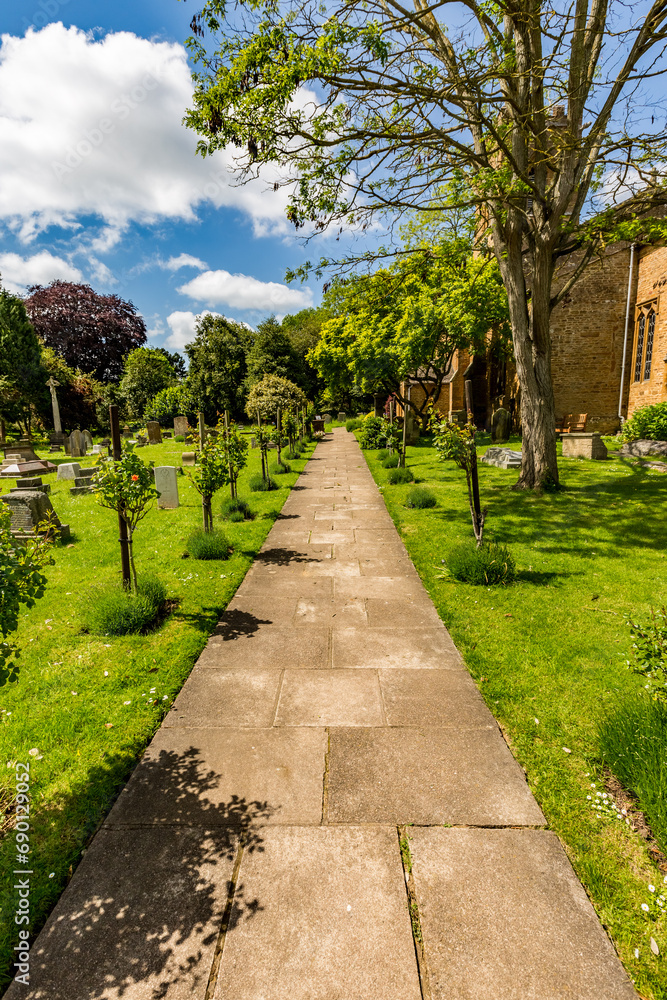 External view at St Peter & St Paul's Abington Church in Northampton, England, UK