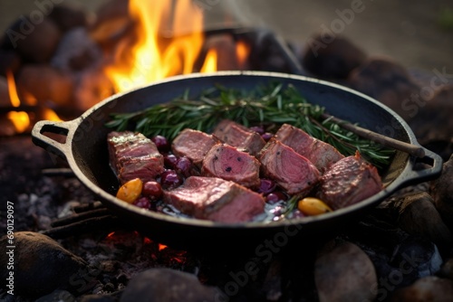 venison on a south african potjiekos barbecue