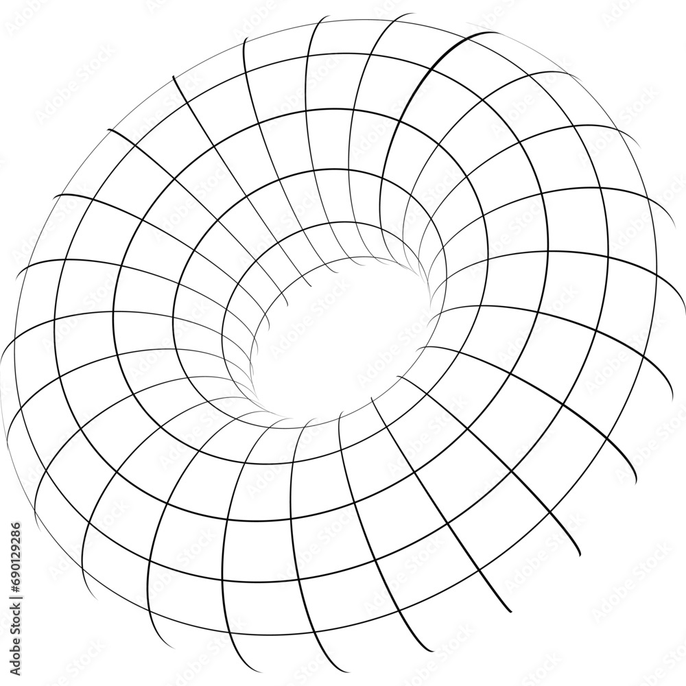 Torus wireframe vector. Abstract geometric shape with torus