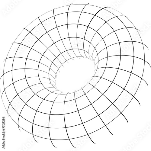 Torus wireframe vector. Abstract geometric shape with torus