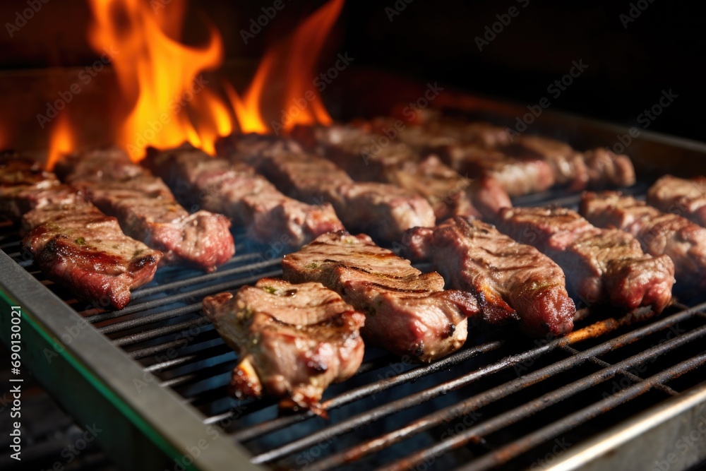 grilled lamb chops under temperature inspection grilled lamb chops under temperature inspection