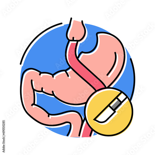 gastric bypass gastroenterologist color icon vector. gastric bypass gastroenterologist sign. isolated symbol illustration