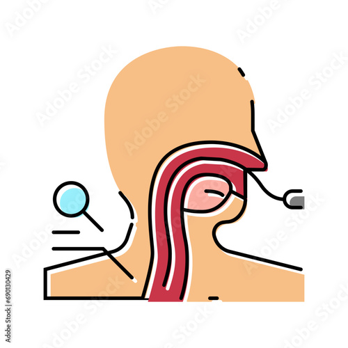 endoscopic procedure gastroenterologist color icon vector. endoscopic procedure gastroenterologist sign. isolated symbol illustration