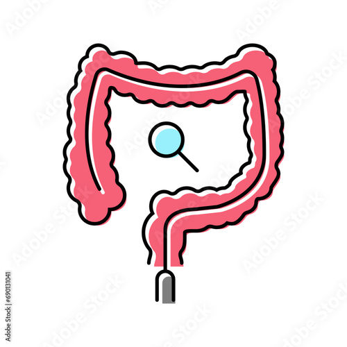 colonoscopy examination color icon vector. colonoscopy examination sign. isolated symbol illustration