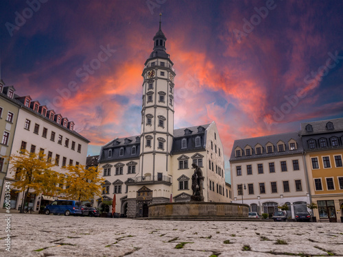 Gera town hall with market place in Thuringia © Animaflora PicsStock