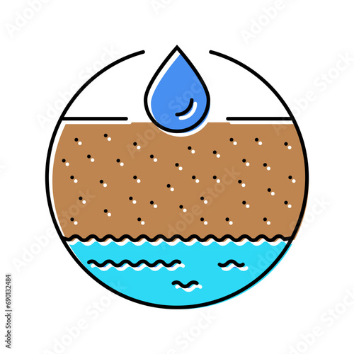 aquifer analysis hydrogeologist color icon vector. aquifer analysis hydrogeologist sign. isolated symbol illustration