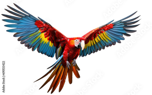 Colorful Scarlet Macaw On Transparent PNG