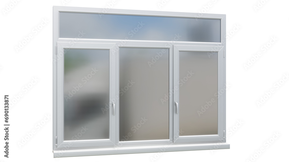 Gray plastic euro window on isolated background, alpha channel, png Gray plastic euro window on isolated background, alpha channel, png
