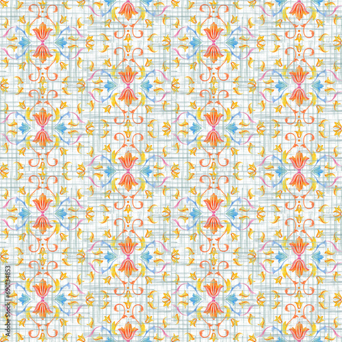 seamless pattern with flowers gifts cards design 