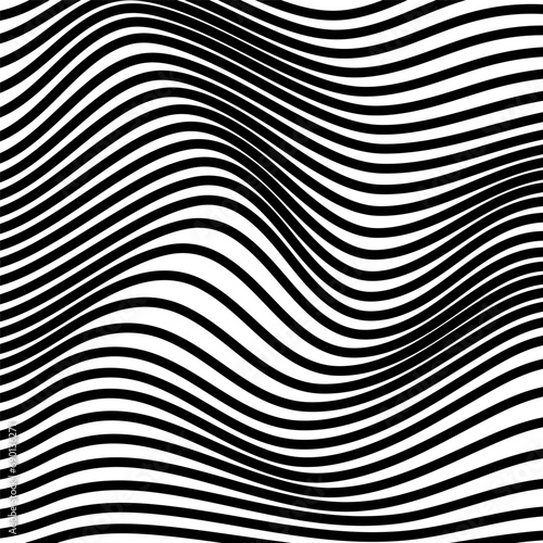 Wave stripe background. Ripple striped texture curve lines background © DISTROLOGO