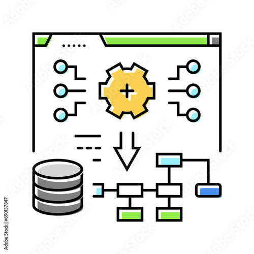 system deployment analyst color icon vector. system deployment analyst sign. isolated symbol illustration
