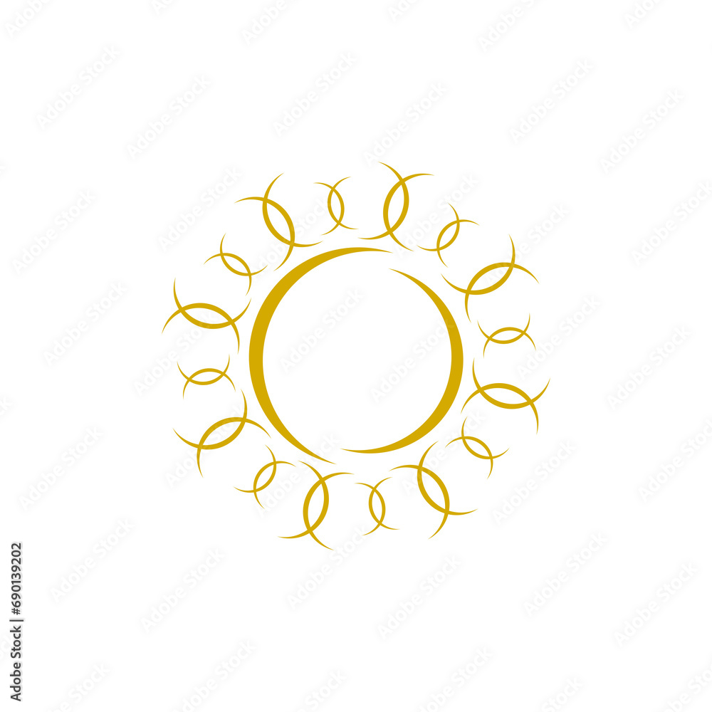 Abstract sun icon isolated on transparent background Abstract sun icon isolated on transparent background