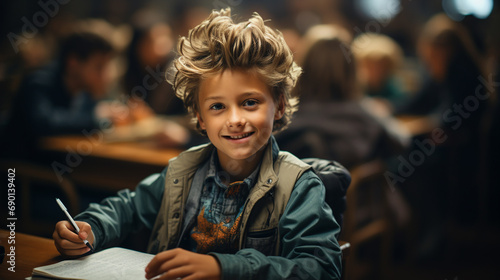 Boy in classroom. © andranik123