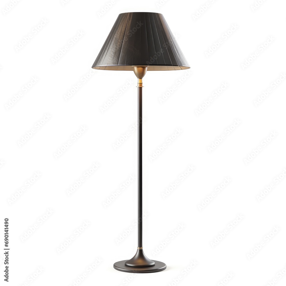 Modern Dark-Shaded Floor Lamp Isolated on White - Contemporary Lighting Design Modern Dark-Shaded Floor Lamp Isolated on White - Contemporary Lighting Design