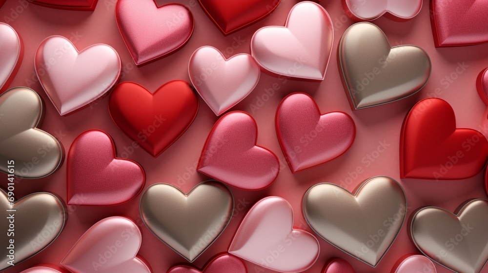 red hearts background Valentines Day background HD