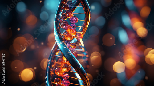 DNA helix science structure. photo