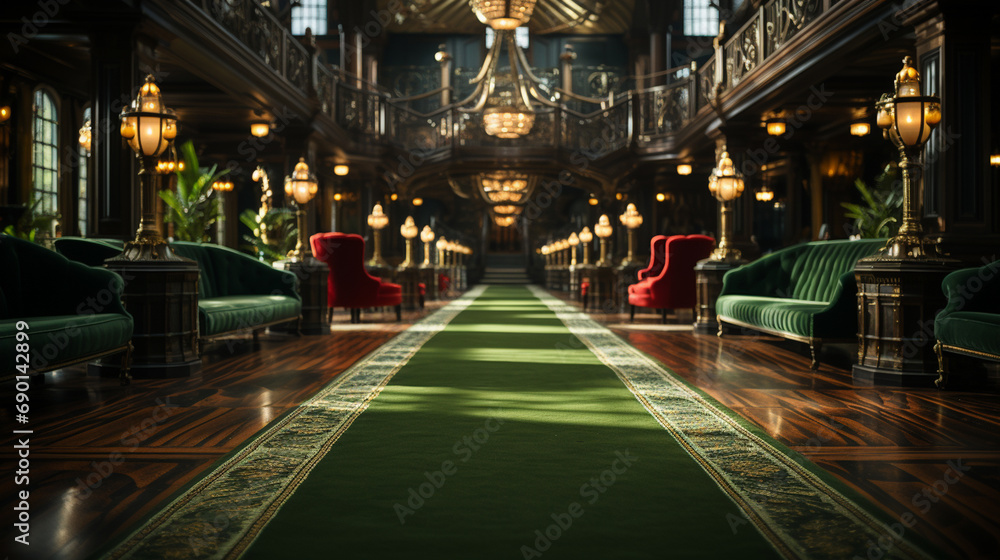 Fototapeta premium Luxury hallway of building.