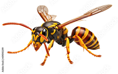 Wasp Harmony On Isolated Background