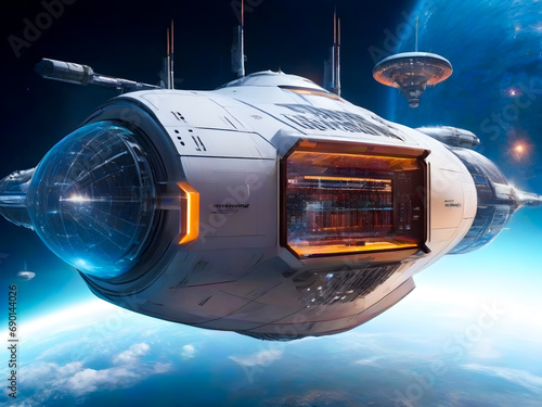 Wallpaper Mural Extraterrestrial spaceships for traveling to different stars, across time. For work and business. future concept Torontodigital.ca