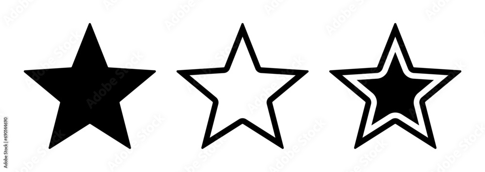 simple icon of star in black color simple icon of star in black color