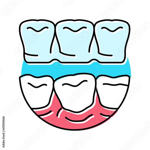 invisalign treatment color icon vector. invisalign treatment sign. isolated symbol illustration