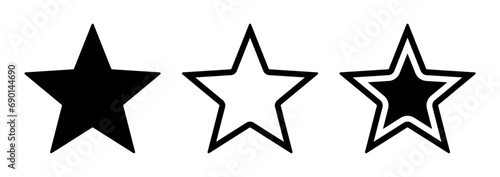simple icon of star in black color