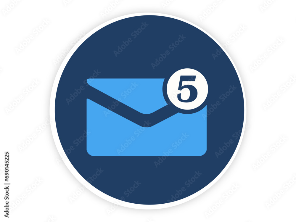 new email received notification ui flat icon design on a white background new email received notification ui flat icon design on a white background