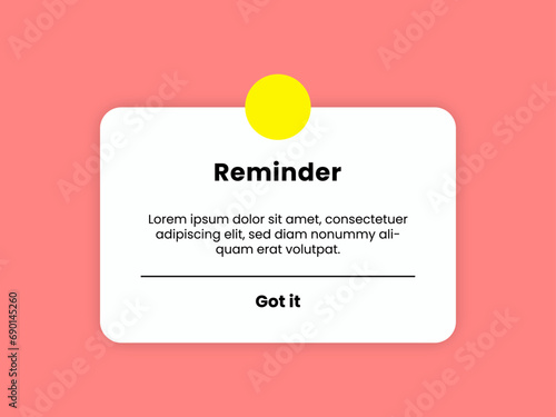 Reminder vector template vector illustration