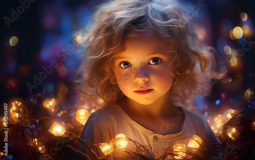 Fantasy portrait of a cute child with f
