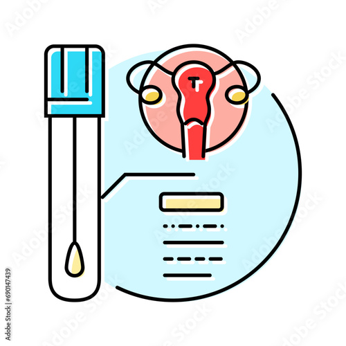 pap smear gynecologist color icon vector. pap smear gynecologist sign. isolated symbol illustration